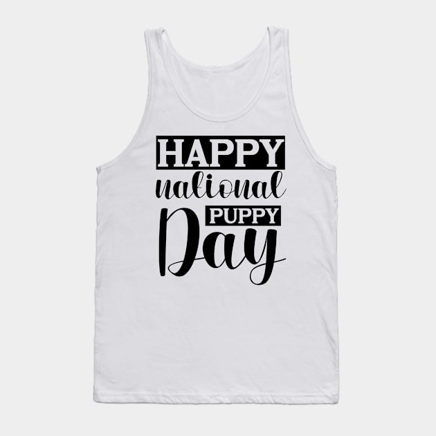 National-Puppy-Day Tank Top by DavidBriotArt